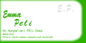 emma peli business card